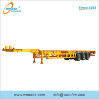 2-axle 3-axle 20/40/45 ጫማ አጽም ከፊል ተጎታች ቻሲስ ለኮንቴይነር ማጓጓዣ